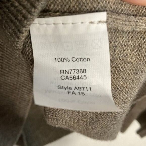 NWT J. Crew Gray 100% Cotton 1/4 Zip Sweater Pullover Men Size Large - Picture 3 of 11